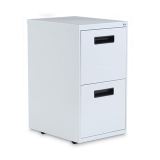 Alera® Two-Drawer Metal Pedestal File, 14.96w x 19.29d x 27.75h, Light Gray (ALEPAFFLG)