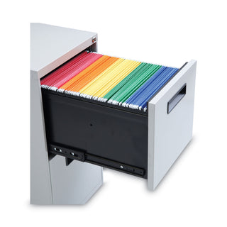 Alera® Two-Drawer Metal Pedestal File, 14.96w x 19.29d x 27.75h, Light Gray (ALEPAFFLG)