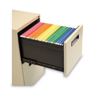Alera® Two-Drawer Metal Pedestal File, 14.96w x 19.29d x 27.75h, Putty (ALEPAFFPY)