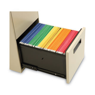 Alera® Two-Drawer Metal Pedestal File, 14.96w x 19.29d x 27.75h, Putty (ALEPAFFPY)