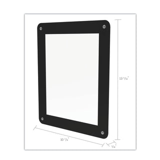 deflecto® Superior Image Window Display, 8 1/2 x 11 Insert, Clear/Black (DEF899102)