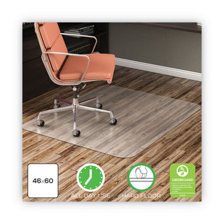 deflecto® EconoMat All Day Use Chair Mat for Hard Floors, 46 x 60, Clear, Drop Ship Item (DEFCM2E442FCOM)