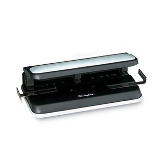 Swingline® 32-Sheet Lever Handle Two-to-Seven-Hole Punch, 9/32" Holes, Black (SWI74350)