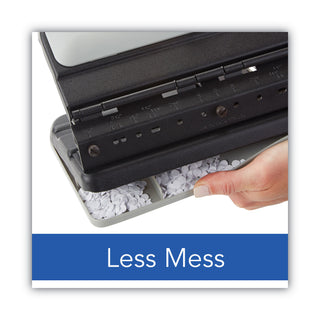 Swingline® 32-Sheet Lever Handle Two-to-Seven-Hole Punch, 9/32" Holes, Black (SWI74350)