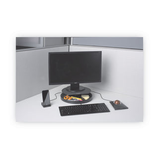 Kensington® Spin2 Monitor Stand with SmartFit, 12.6w x 12.6d x 3.5h, Black (KMW52787)