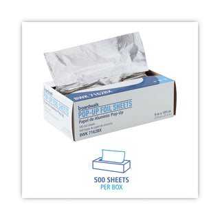 Boardwalk® Standard Aluminum Foil Pop-Up Sheets, 9 x 10.75, 500/Box (BWK7162BX)