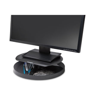 Kensington® Spin2 Monitor Stand with SmartFit, 12.6w x 12.6d x 3.5h, Black (KMW52787)