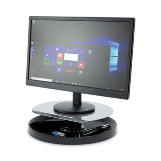 Kensington® Spin2 Monitor Stand with SmartFit, 12.6w x 12.6d x 3.5h, Black (KMW52787)