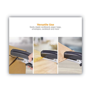 Bostitch® B8 Xtreme Duty Plier Stapler, 45-Sheet Capacity, 0.25" to 0.38" Staples, 2.5" Throat, Black/Charcoal Gray (BOSB8HDP)