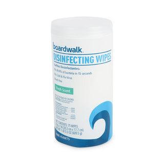 Boardwalk® Disinfecting Wipes, 7 x 8, Fresh Scent, 75/Canister, 12 Canisters/Carton (BWK454W753CT)