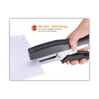 Bostitch® B8 Xtreme Duty Plier Stapler, 45-Sheet Capacity, 0.25" to 0.38" Staples, 2.5" Throat, Black/Charcoal Gray (BOSB8HDP)