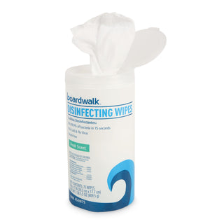Boardwalk® Disinfecting Wipes, 7 x 8, Fresh Scent, 75/Canister, 3 Canisters/Pack (BWK454W753PK)