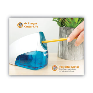 Bostitch® Personal Electric Pencil Sharpener, AC-Powered, 4.25" x 8.4" x 4", Blue (BOSEPS4BLUE)
