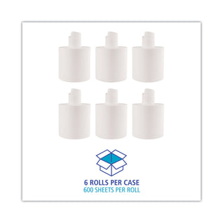 Boardwalk® Center-Pull Roll Towels, 2-Ply, 7.6 x 8.9, White, 600/Roll, 6/Carton (BWK410321)