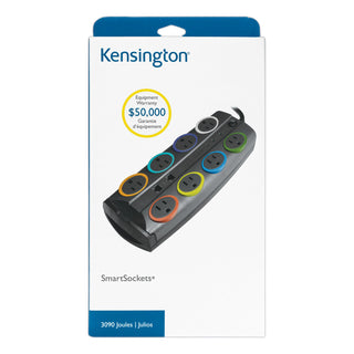 Kensington® 8-Outlet Adapter Model Surge Protector, Black, 8ft Cord, 3090 Joules (KMW62691)
