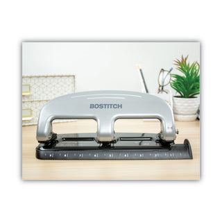 Bostitch® EZ Squeeze Three-Hole Punch, 20-Sheet Capacity, Black/Silver (ACI2220)