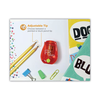 Bostitch® Twist-n-Sharp Pencil Sharpener, One-Hole, 3.5 x 1.25 x 5.5, Randomly Assorted Colors, 6/Pack (BOSPS1ADJPK)
