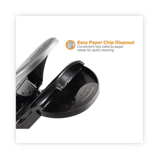 Bostitch® EZ Squeeze Two-Hole Punch, 40-Sheet Capacity, Black/Silver (ACI2340)