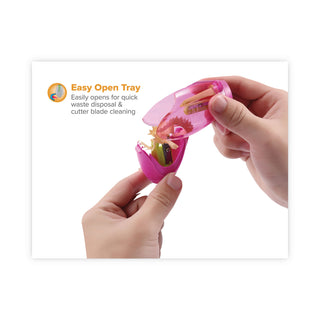 Bostitch® Twist-n-Sharp Pencil Sharpener, Two-Hole, 3.91" x 1.5" x 5.88", Randomly Assorted Colors, 6/Pack (BOSPS2ASSTPK)