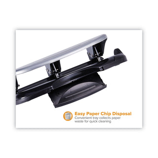 Bostitch® EZ Squeeze Three-Hole Punch, 40-Sheet Capacity, Black/Silver (ACI2240)