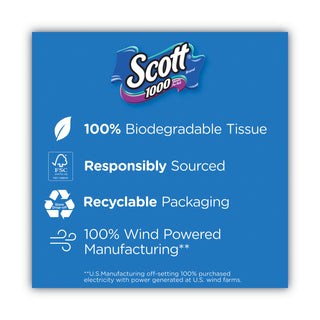 Scott® Toilet Paper, Septic Safe, 1-Ply, White, 1,000 Sheets/Roll, 12 Rolls/Pack, 4 Pack/Carton (KCM10060)