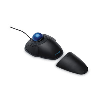 Kensington® Orbit Trackball with Scroll Ring, USB 2.0, Left/Right Hand Use, Black/Blue (KMW72337)