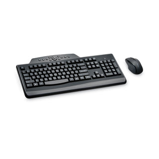 Kensington® Pro Fit Wireless Media Desktop Set, 2.4 GHz Frequency/30 ft Wireless Range, Black (KMW72408)