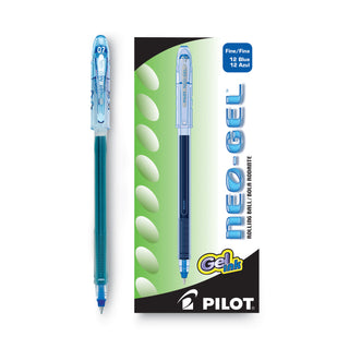 Pilot® Neo-Gel Stick Gel Pen, Fine 0.7mm, Blue Ink/Barrel, Dozen (PIL14002)