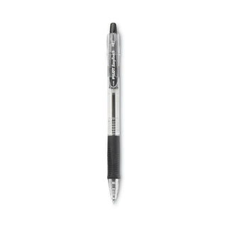 Pilot® EasyTouch Retractable Ballpoint Pen, Medium 1mm, Black Ink, Clear Barrel, Dozen (PIL32220)