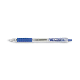 Pilot® EasyTouch Retractable Ballpoint Pen, Medium 1mm, Blue Ink, Clear Barrel, Dozen (PIL32221)