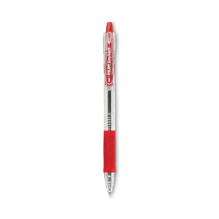 Pilot® EasyTouch Retractable Ballpoint Pen, Medium 1mm, Red Ink, Clear Barrel, Dozen (PIL32222)