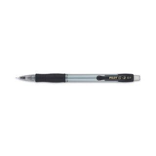 Pilot® G2 Mechanical Pencil, 0.7 mm, HB (#2.5), Black Lead, Clear/Black Accents Barrel, Dozen (PIL51015)