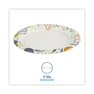 Boardwalk® Deerfield Printed Paper Plates, 9" dia, Coated/Soak Proof, Multicolor, 125/Pack, 8 Packs/Carton (BWKDEER9PLT)