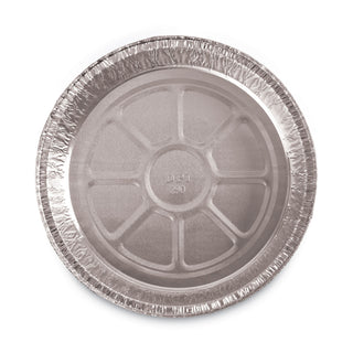 Boardwalk® Round Aluminum To-Go Containers, 48 oz, 9" Diameter x 1.66"h, Silver, 500/Carton (BWKROUND9)