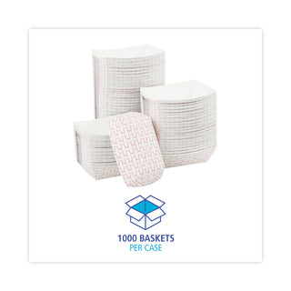 Boardwalk® Paper Food Baskets, 0.5 lb Capacity, Red/White, 1,000/Carton (BWK30LAG050)