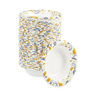Boardwalk® Deerfield Printed Paper Bowl, 12 oz, Coated/Soak Proof, Multicolor, 125/Pack, 8 Packs/Carton (BWKDEER12BOWL)
