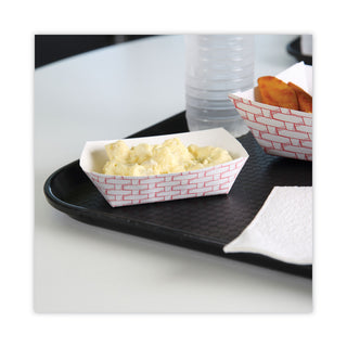 Boardwalk® Paper Food Baskets, 0.5 lb Capacity, Red/White, 1,000/Carton (BWK30LAG050)