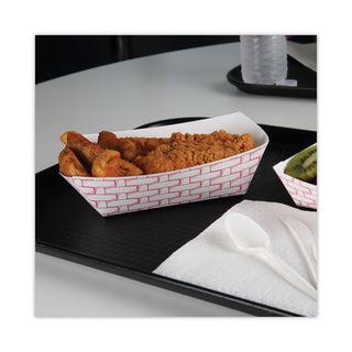Boardwalk® Paper Food Baskets, 5 lb Capacity, Red/White, 500/Carton (BWK30LAG500)
