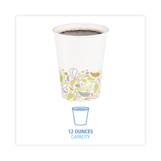 Boardwalk® Deerfield Printed Paper Hot Cups, 12 oz, 50 Cups/Sleeve, 20 Sleeves/Carton (BWKDEER12HCUP)