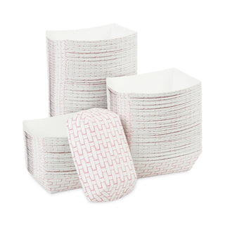 Boardwalk® Paper Food Baskets, 0.5 lb Capacity, Red/White, 1,000/Carton (BWK30LAG050)