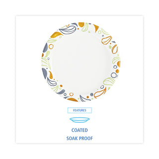 Boardwalk® Deerfield Printed Paper Plates, 6" Dia, Coated/Soak Proof, Multicolor, 250/Pack, 4 Packs/Carton (BWKDEER6PLT)