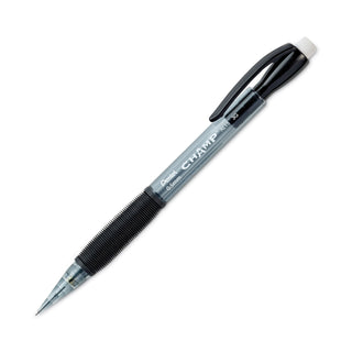 Pentel® Champ Mechanical Pencil, 0.5 mm, HB (#2.5), Black Lead, Translucent Gray Barrel, Dozen (PENAL15A)