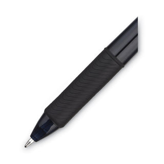 Pentel® EnerGel-X Retractable Gel Pen, 1 mm Metal Tip, Black Ink, Smoke Barrel, Dozen (PENBL110A)