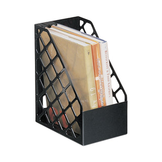 Universal® Recycled Plastic Large Magazine File, 6.25 x 9.5 x 11.88, Black (UNV08119)