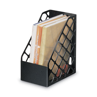 Universal® Recycled Plastic Large Magazine File, 6.25 x 9.5 x 11.88, Black (UNV08119)
