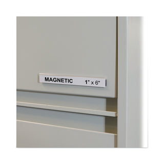C-Line® HOL-DEX Magnetic Shelf/Bin Label Holders, Side Load, 1" x 6", Clear, 10/Box (CLI87227)