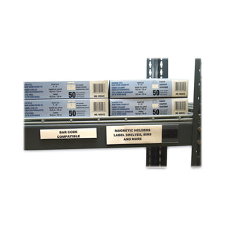 C-Line® HOL-DEX Magnetic Shelf/Bin Label Holders, Side Load, 1/2" x 6", Clear, 10/Box (CLI87207)