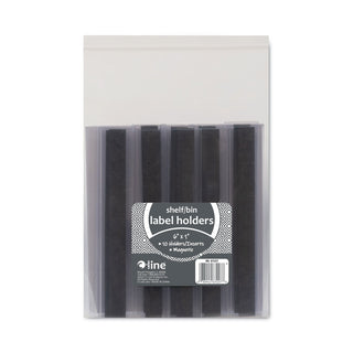 C-Line® HOL-DEX Magnetic Shelf/Bin Label Holders, Side Load, 1" x 6", Clear, 10/Box (CLI87227)