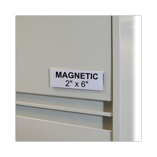 C-Line® HOL-DEX Magnetic Shelf/Bin Label Holders, Side Load, 2" x 6", Clear, 10/Box (CLI87247)