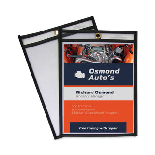 C-Line® Shop Ticket Holders, Stitched, Both Sides Clear, 50 Sheets, 6 x 9, 25/Box (CLI46069)